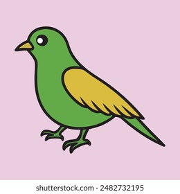 Arte vectorial de pájaro vibrante en el fondo.