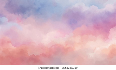 A vibrant blend of pastel colors in a cloud formation, perfect for artistic and serene backgrounds.