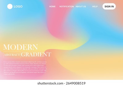 vibrant blend of pastel colors, creating a fluid, abstract design. Soft hues of peach, yellow, light green, and blue swirl together gradient.wallpaper for banner, poster, cover, flyer, presentation