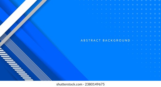 Arte abstracto azul vibrante con líneas dinámicas y patrón de puntos