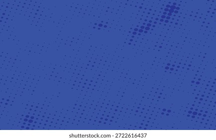 Lebendiger, blauer, abstrakter Hintergrund mit klassischem Rasterpunktmuster.