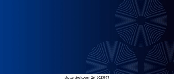 Vibrant blue abstract background with concentric circle patterns. Ideal for technology, data, network, and futuristic concepts, suitable for presentations, websites, and business