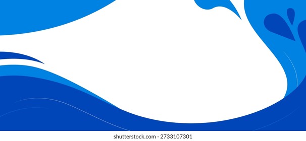 Fondo Abstractas azul vibrante de la onda con las curvas fluidas, perfecto para los proyectos modernos del diseño