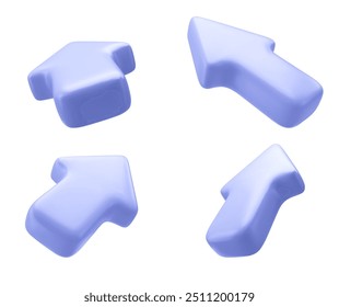 A vibrant blue arrow isolated on a white background. 3D icon, sign and symbol. Side view. Vector Illustration - Powered by Shutterstock - Get 15% off with code: PIKWIZARD15