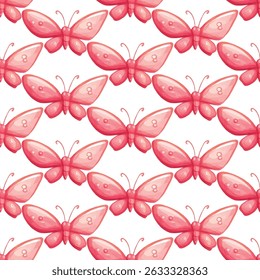Borboletas azuis vibrantes com antenas laranja e pontos amarelos, formando um padrão sem emenda. Ideal para temas de primavera, têxteis, papéis de parede ou envoltórios de presentes. Adiciona charme e frescura a qualquer design.