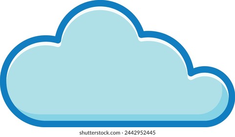 A vibrant blue cloud icon with a darker blue outline, representing cloud computing or weather.