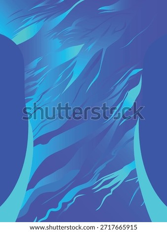 Vibrant blue design featuring abstract fluid waves and electric gradient strokes. Perfect for dynamic sports jerseys, swimming gear, and modern sublimation apparel.
