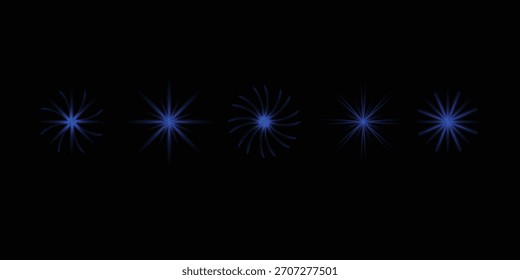 Lebendiger blauer Lichtfunkeleffekt mit leuchtenden Partikeln und abstrakten Energiebrennungen, perfekt für digitales Design und festliche Feiern	