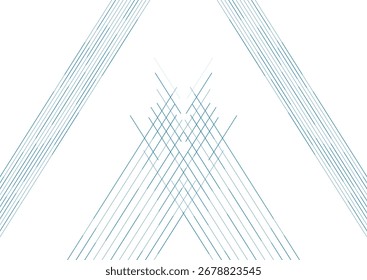 Lebendige blaue minimale Linien abstrakten futuristischen Tech-Hintergrund. Digitales Kunstdesign als Vektorgrafik
