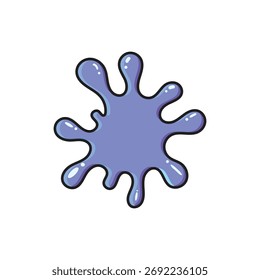 Un chapoteo azul vibrante de la pintura, aislado en un fondo blanco, perfecto para añadir un toque creativo a cualquier proyecto del diseño. Úsalo como elemento para tu obra de arte.