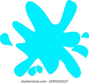Salpicaduras de pintura azul vibrante sobre un fondo blanco limpio. Ideal para arte abstracto, proyectos creativos, diseños digitales, carteles o Elementos gráficos modernos.
