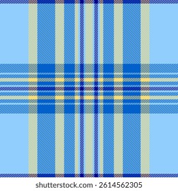 Vibrant blue and pale yellow plaid pattern. Perfect for textile design, fashion, or website backgrounds.  This cheerful, repeating texture evokes feelings of freshness and style.