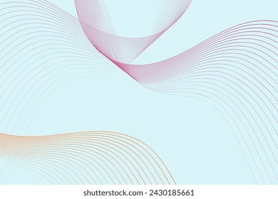 Vibrant blue and pink background with wavy lines running through. The intersecting lines create a dynamic and eye-catching pattern that adds depth and movement to the composition