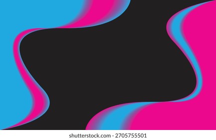 Ondas fluidas azules y rosadas vibrantes sobre un fondo abstracto elegante.