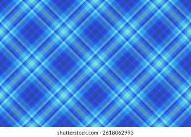 Vibrant blue plaid pattern, perfect for textile design, website backgrounds, or fashion projects.