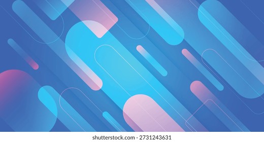 Fondo Abstractas Azul Y Púrpura Vibrante Con Formas Diagonales Y Acentos Rosados Para Proyectos Tecnológicos Y Creativos eps10