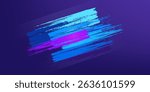 Vibrant Blue and Purple Brush Texture Halftone Effect Grunge Sports Background for Dynamic Banner or Poster Design with Energetic and Active Atmosphere.vector eps10