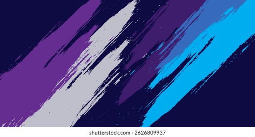 Vibrant Blue and Purple Brush Texture Halftone Effect Grunge Sports Background for Dynamic Banner or Poster Design with Energetic and Active Atmosphere