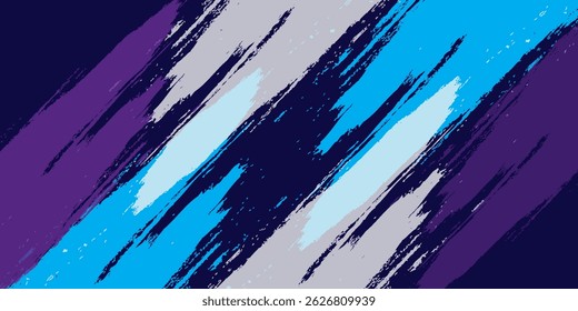 Vibrant Blue and Purple Brush Texture Halftone Effect Grunge Sports Background for Dynamic Banner or Poster Design with Energetic and Active Atmosphere