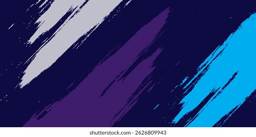 Vibrant Blue and Purple Brush Texture Halftone Effect Grunge Sports Background for Dynamic Banner or Poster Design with Energetic and Active Atmosphere