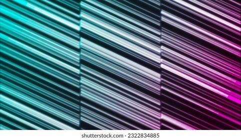 Vibrant blue purple neon laser lines abstract background. Technology vector design