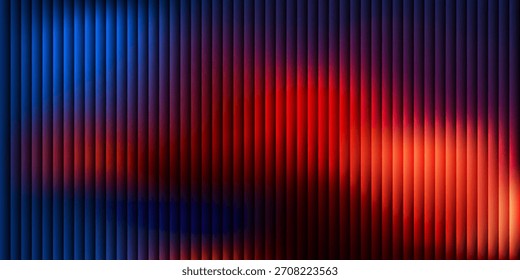 Vibrant blue and red gradient abstract background with vertical stripes texture