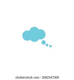 Vibrant blue single vector line icon of speech bubble for sites, apps, advertisements etc