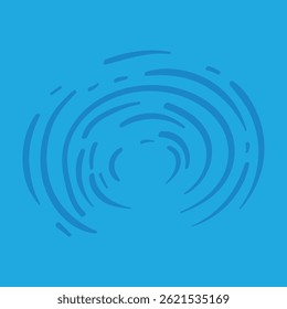 Vibrant blue spiral Water vector with dynamic circular pattern. Perfect for modern branding, tech visuals, and creative backgrounds. Smooth, flowing abstract swirl design.
