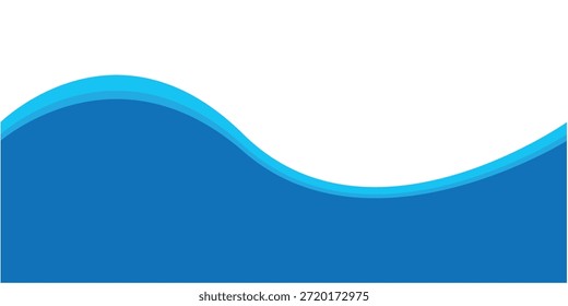 Una onda azul vibrante rueda suavemente a través de un fondo negro sólido creando un contraste dramático que captura la atención del espectador inmediatamente.