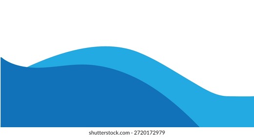 Una onda azul vibrante rueda suavemente a través de un fondo negro sólido creando un contraste dramático que captura la atención del espectador inmediatamente.