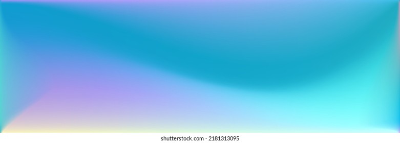 Vibrant Blue Wavy Gradient Mesh. Rainbow Water Color Blurred Texture Illustration. Sea Blurred Background. Vivid Turquoise Smooth Surface Backdrop. Ocean Bright Wavy Gradient Mesh.