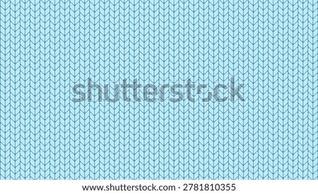 Vibrant blue wheat knitting pattern vector background for winter fashion and creative textile fabric design