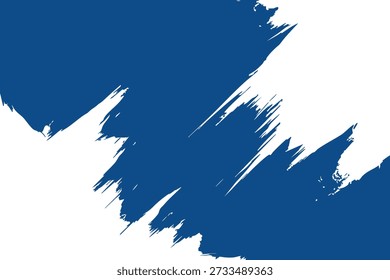 A vibrant blue and white abstract background featuring bold brush strokes and dynamic movement, creating a visually striking and energetic artistic expression.