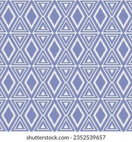 A vibrant blue and white geometric pattern