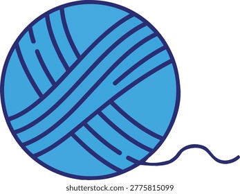 A vibrant blue yarn ball, perfect for knitting and crochet projects. This image captures the essence of crafting and the joy of creating handmade items.