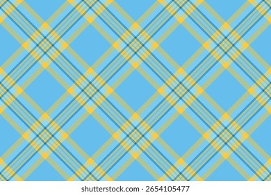 Vibrant blue and yellow plaid pattern.  Perfect for textile design, website backgrounds, or packaging.  This cheerful, geometric design evokes feelings of optimism and freshness.