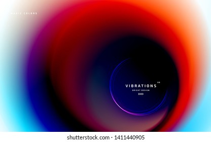 Vibrant blurred abstract background, fluid gradient shapes composition. Trendy liquid design of blurred shapes. Futuristic design poster. Vector illustration