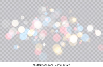 Vibrant Bokeh Glow: Colorful Blurred Circle Shapes in Vector Illustration