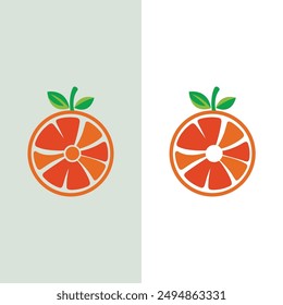 Vibrant Bold Orange Vector Silhouette