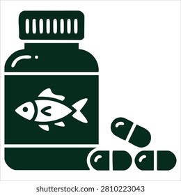 Vibrant Bottle of Fish Oil Capsules Biologically Active Additive Omega