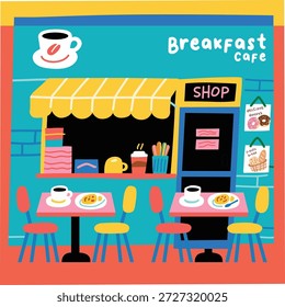 Vibrante desayuno Café Street View
