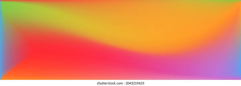 Vibrant Bright Wavy Gradient Mesh. Multicolor Natural Colorful Blurred Texture Illustration. Vivid Rainbow Smooth Surface Backdrop. Sea  Ocean Blurred Background. Blank Color Wavy Gradient Mesh.