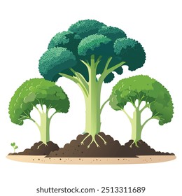 The Vibrant Broccoli Plant Illustration