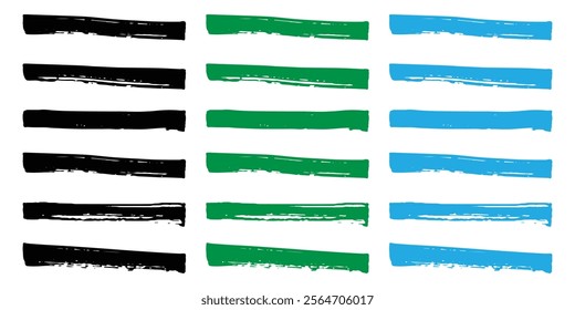Vibrant Brush Strokes on White Canvas. Bold Brush Stroke Patterns. Colorful Watercolor Brush Strokes. Vector Illustration.