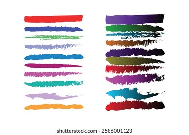 Vibrant Brush Strokes in a Spectrum of Colors.