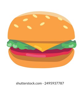 Diseño vibrante del logotipo de la hamburguesa - ilustración moderna de la marca de la comida rápida