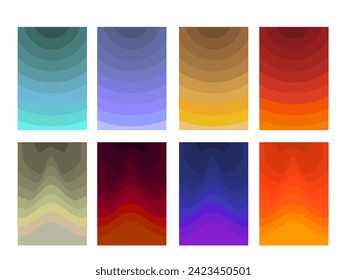 Vibrant Business Card and Abstract background  Set with Blue and Orange Wave Patterns, Vector  for Web Design Templates and Layouts