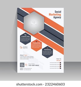 Vibrant Business Flyer Design: Illustrations, Editable Template, and Print Ready