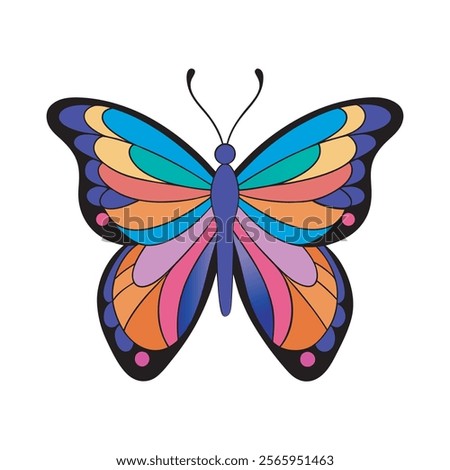 A Vibrant Butterfly Vector Illustration
