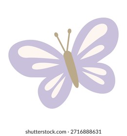 Ilustración vectorial de mariposa vibrante con alas abiertas. Delicada Ilustración vectorial de mariposa con alas abiertas, mostrando un diseño minimalista pero elegante.
